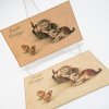 ローカルアーティスト ローカルアーティスト・ハンドメイド・アンティーク風・イースター・ミニカード・2匹と2羽の猫とひよこ