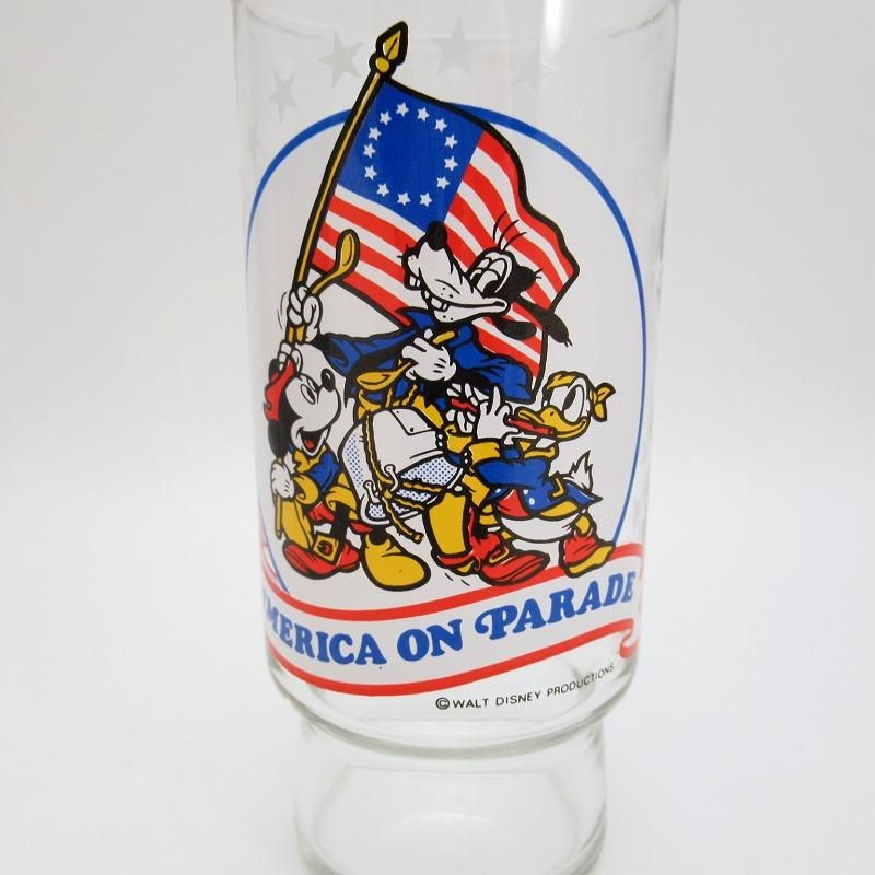 コカコーラ販促商品 America On Parade アメリカンディズニー ミッキー グーフィー ドナルドグラス