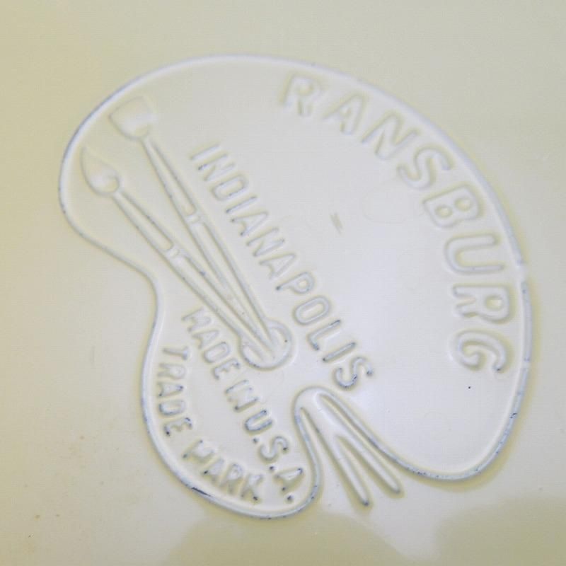 【稀少】RANSBURG ランズバーグ　ヴィンテージ　ブリキのキャニスター　水色 稀少】RANSBURG ランズバーグ ヴィンテージ ブリキの