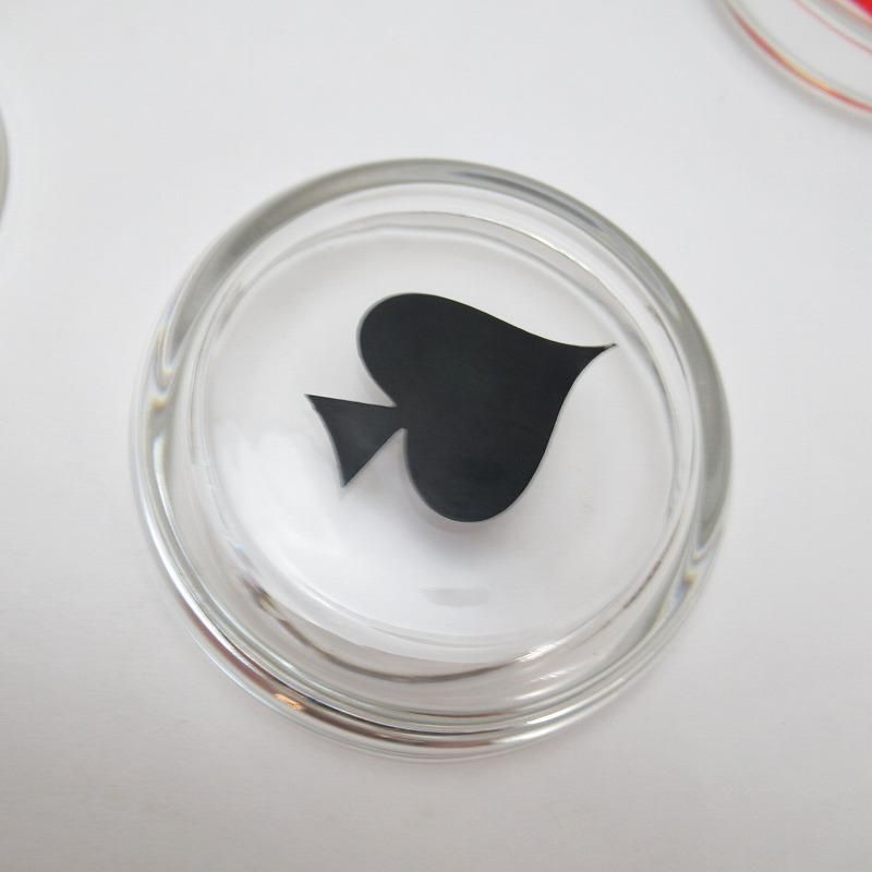 フェデラルグラス・トランプ柄・アッシュトレイ4個セット