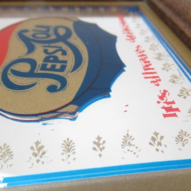 ペプシコーラ ヴィンテージパブミラー｜アンティーク雑貨