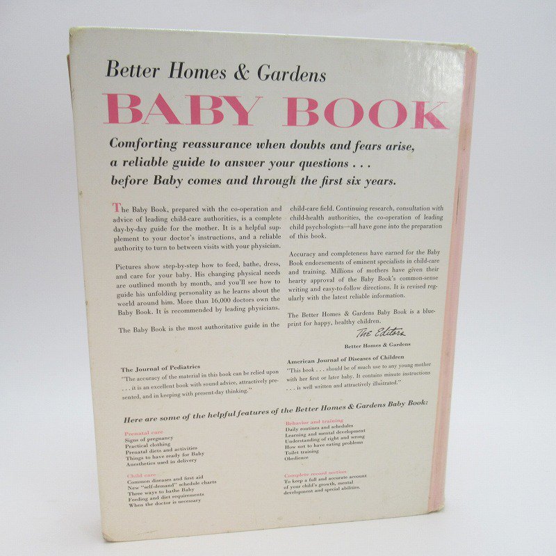 1963年・ヴィンテージブック・Better Homes & Gardens・Baby Book・育児本 - ファイヤーキング 卸 仕入れ 小売  通販サイト - Fire King AG