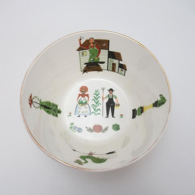 ヴィンテージ・1960年代・アーミッシュ・陶磁器製ボウル