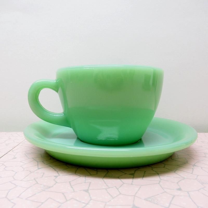 fireking 　ジェダイレストランウェア　デミタスC＆S４客セット USレストランウェアの復刻モデル「ストレートカップ＆ソーサー