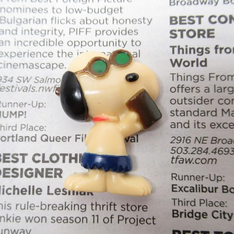 ヴィンテージスヌーピー・プラスチック製・マグネット・ジョー