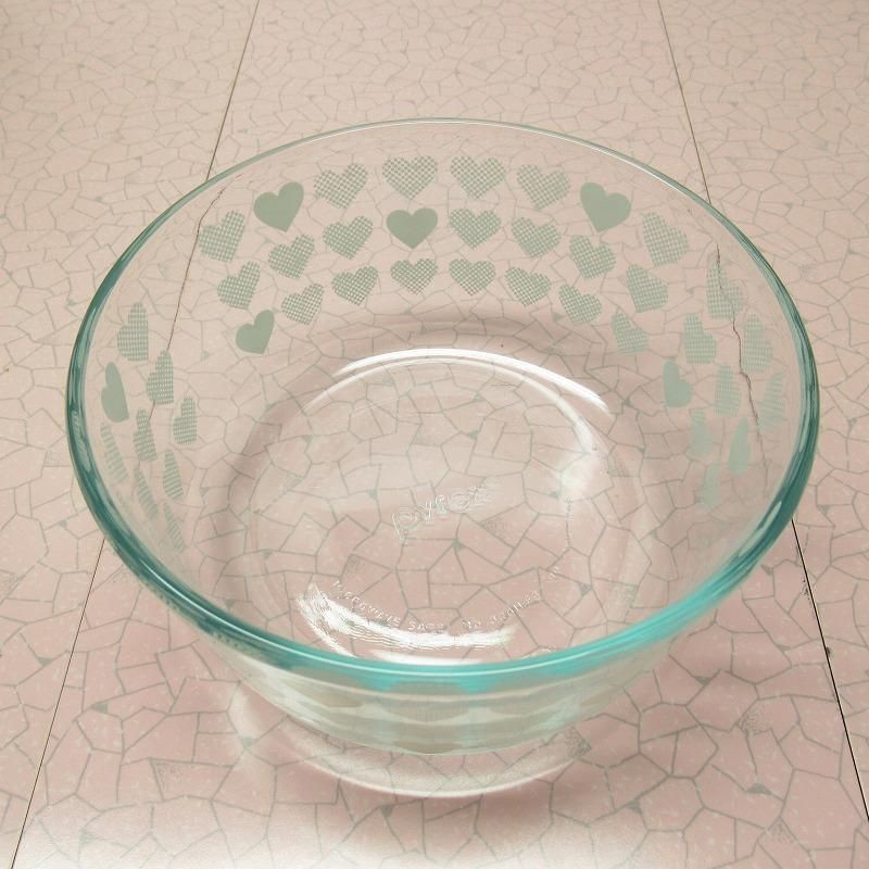 FireKing ガラス容器 並行輸入品・パイレックス・強化ガラス保存容器・ハートプリント