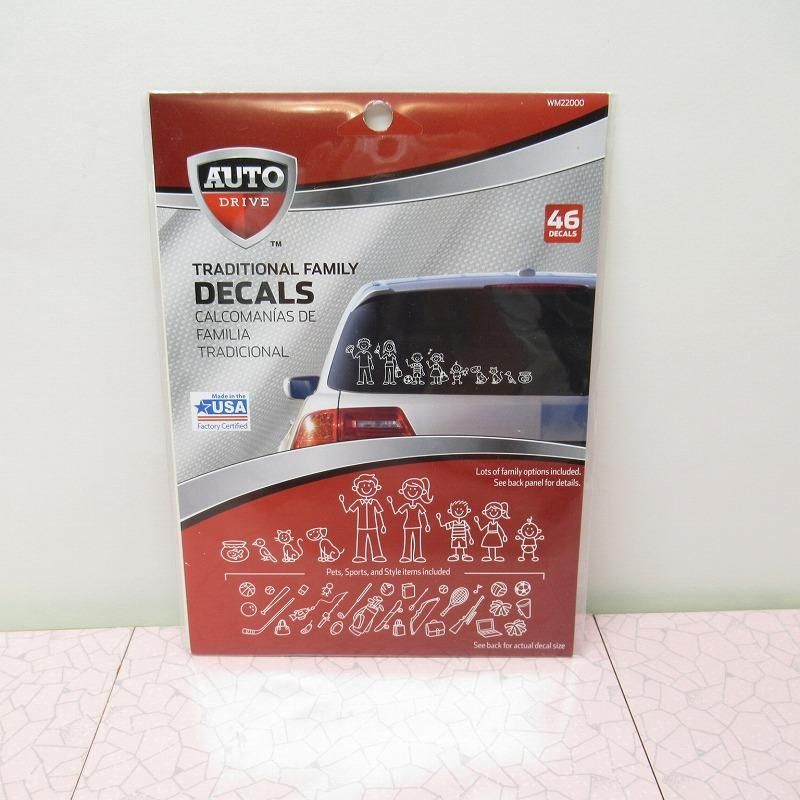 ファミリー 車用ステッカー 米国製 46種類のシール付き 現行品 ファミリー 車用ステッカー 米国製 46種類のシール付き 現行品