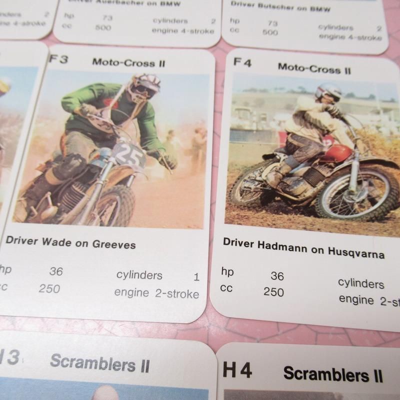 ヴィンテージトランプ　アンティークモーターカー　絶版品 オートバイ 西ドイツ製 トランプ モーターサイクル カードゲーム