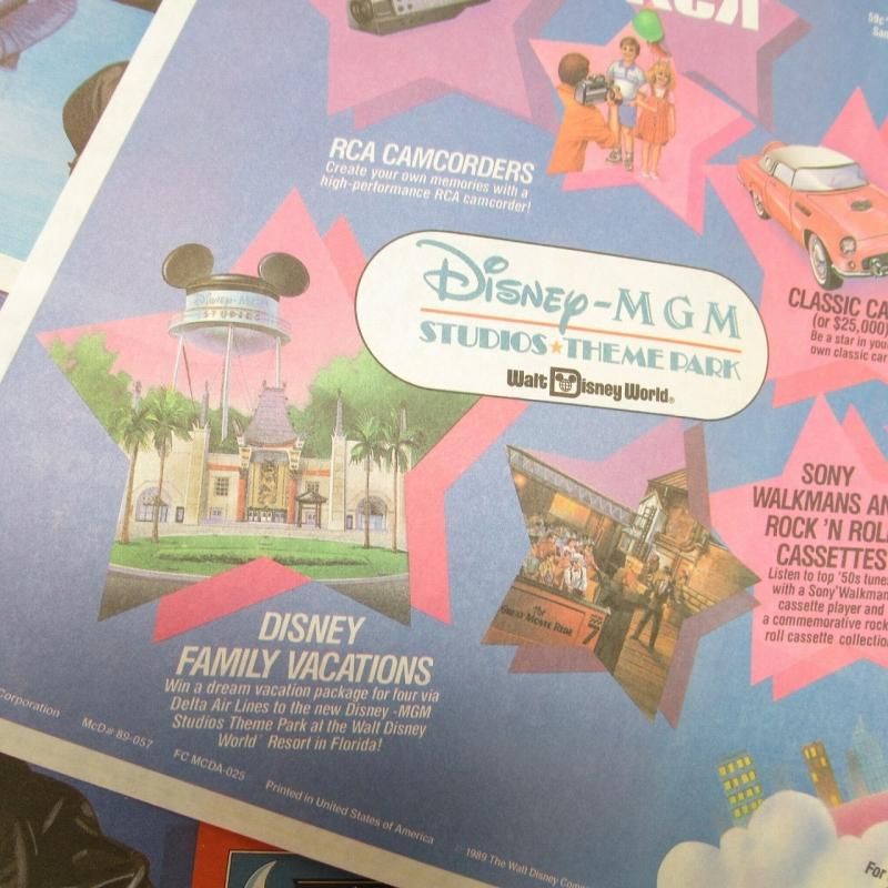 マクドナルド 1989年 Blast Back with Mac 未使用 トレイ用 紙製