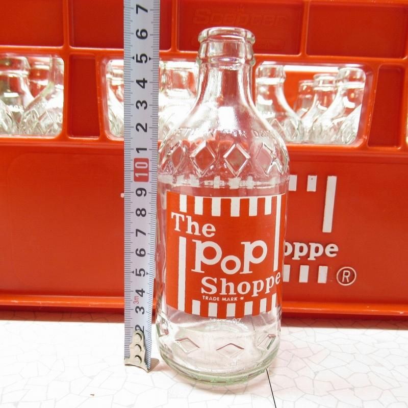 レトロガラスボトル Pop Shoppe Soda 空き瓶