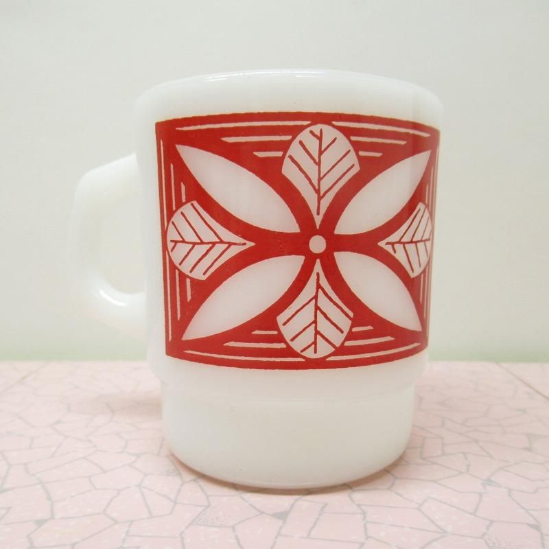 ファイヤーキング スクエア フラワー マグ 赤 A