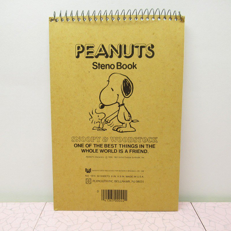 スヌーピー ノートパッド Peanuts Steno Book