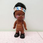 お人形  ヴィンテージドール インディアン ソフビ人形 1966年