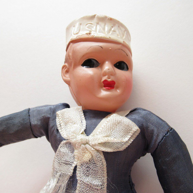 ヴィンテージドール 米国海軍 水平さんセルロイド人形 1940年代