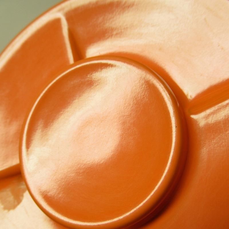 きのこ 3本 レトロ プラスチック製 オレンジ キャニスター M