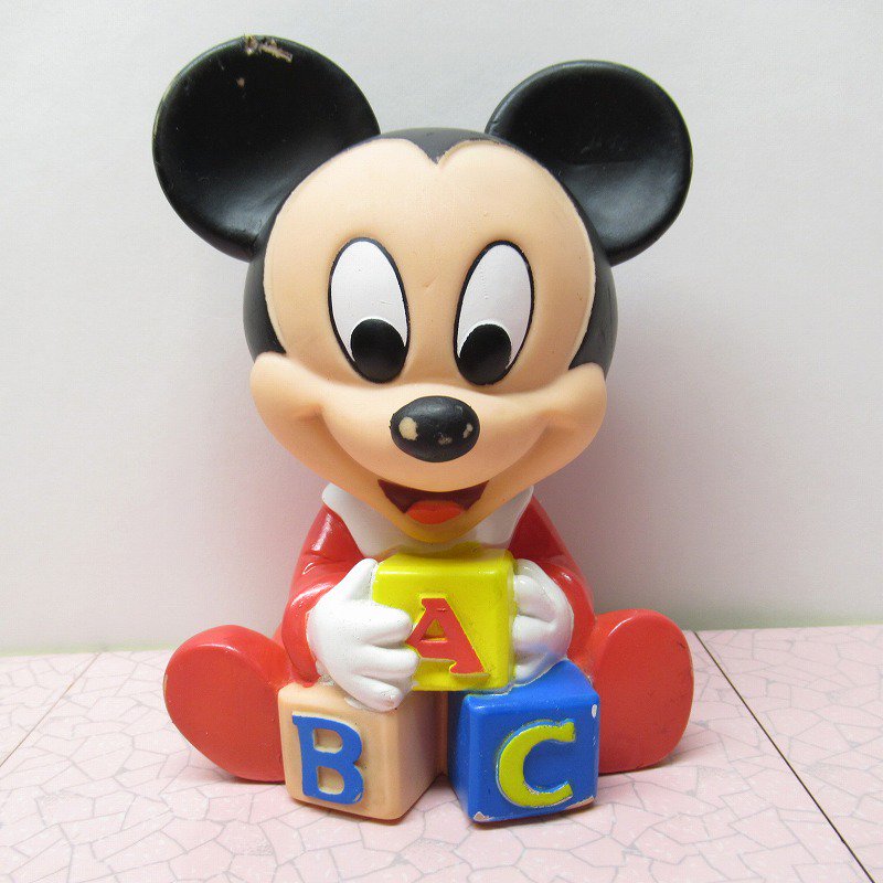 ミッキーマウス ベビーミッキー ABCブロック ソフビドール
