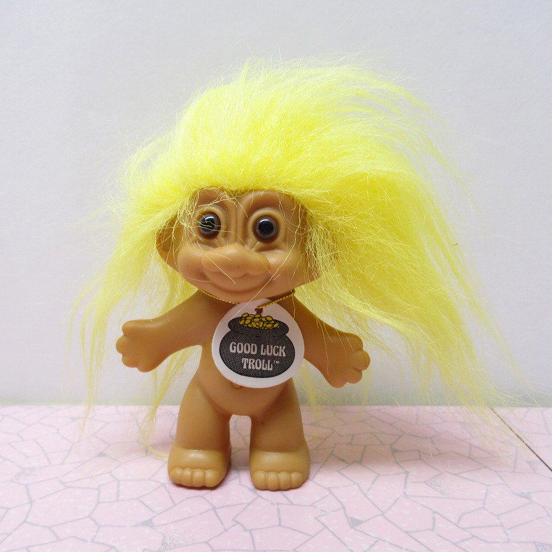 トロール人形 90年代 デッドストック 紙タグ付き 黄色髪