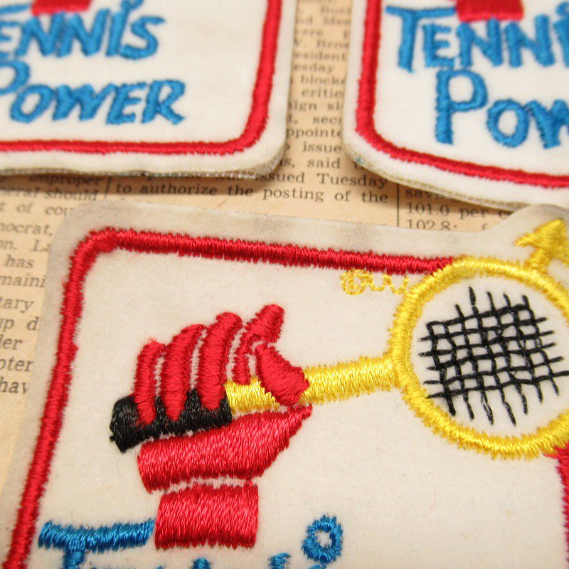 ワッペン Tennis Power 1960～70年代