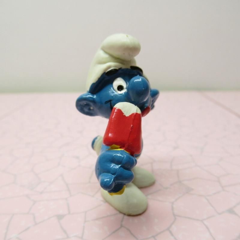 スマーフ PVC フィギュア 20053 Ice Lolly Smurf 1970年代 赤 B