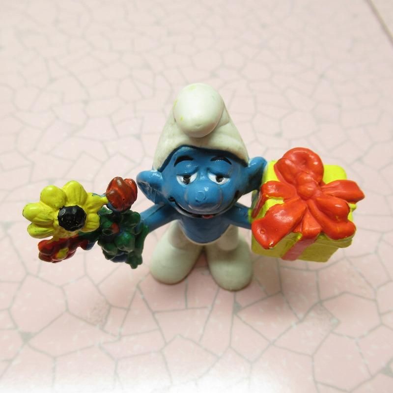 スマーフ PVC フィギュア 20040 Gift Smurf 1970年代 B