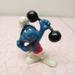 ȥۥӡ  ޡ PVC ե奢 20020 Barbell Gymnast Smurf 1970ǯ ֥