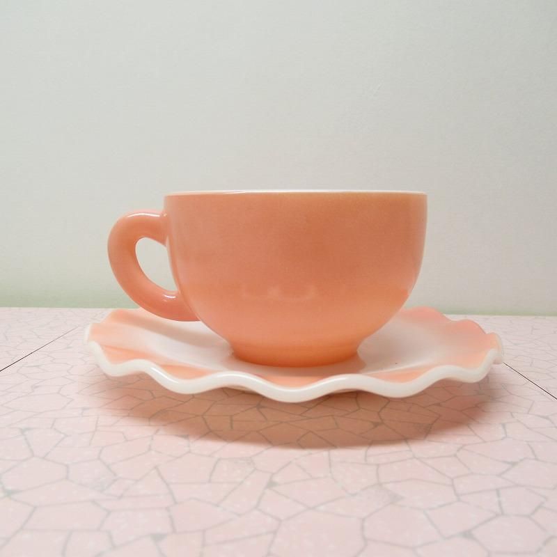 ヘーゼルアトラス リップル カップ＆ソーサー ピンク C