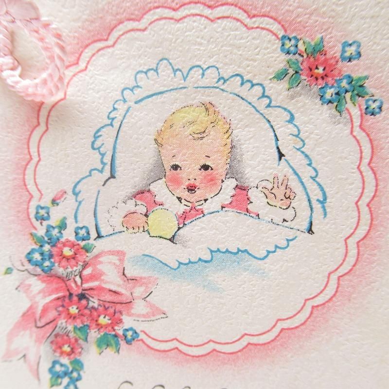 ベビーシャワー ミニカード 金髪の赤ちゃん 使用済 A Gift For ベビーシャワー ミニカード 金髪の赤ちゃん 使用済 A Gift For