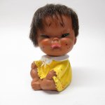 お人形  ヴィンテージソフビドール 米国輸出用日本製 泣き虫の黒人の女の子