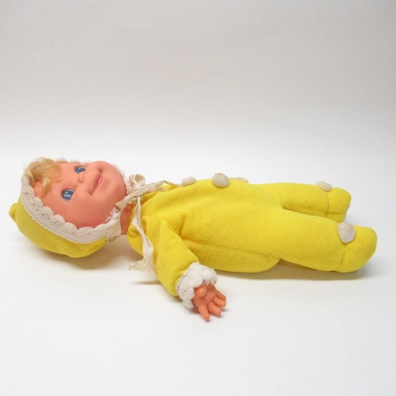【1969 vintage】Mattel Baby マテル社 ベビー 人形 ヴィンテージドール マテル社 1970年代 イエローベビー人形