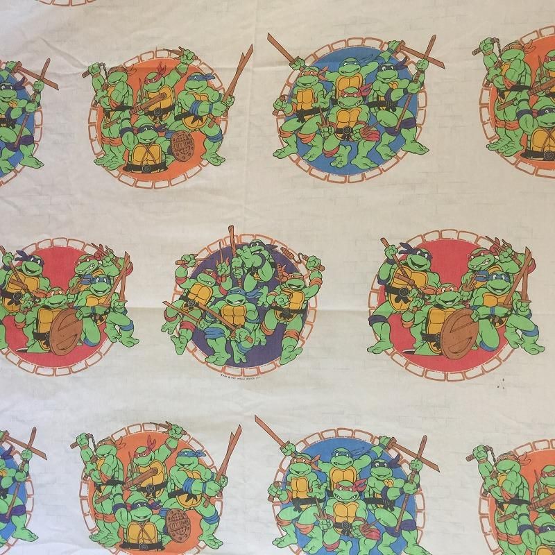 ヴィンテージ　USAアニメ　ミュータントタートルズシーツセット ヴィンテージ USAアニメ ミュータントタートルズシーツセット