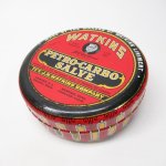 ティン缶  ヴィンテージ Watkins社 軟膏用 ティン缶 ラウンド型 赤蓋