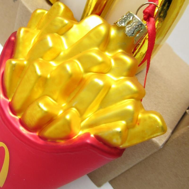 マクドナルド 正規品 クリスマス フライドポテト ガラスオーナメント