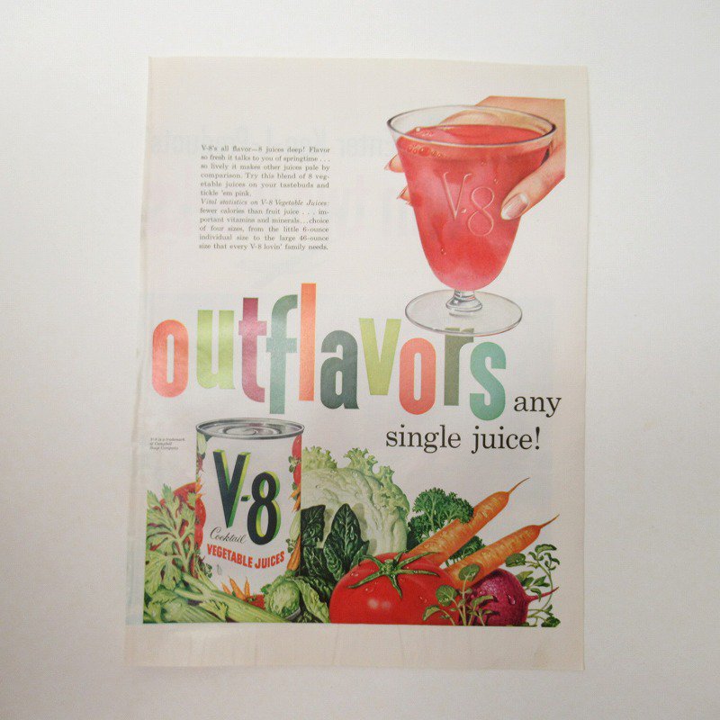 ライフ 1960年代 LIFE誌広告 V８野菜ジュース