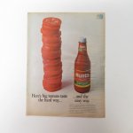 ヴィンテージ広告マガジン切抜き  ライフ 1960年代 LIFE誌広告 ハインツケチャップ トマトタワー