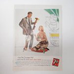ヴィンテージ広告マガジン切抜き  ライフ 1960年代 LIFE誌広告 7UP カップル