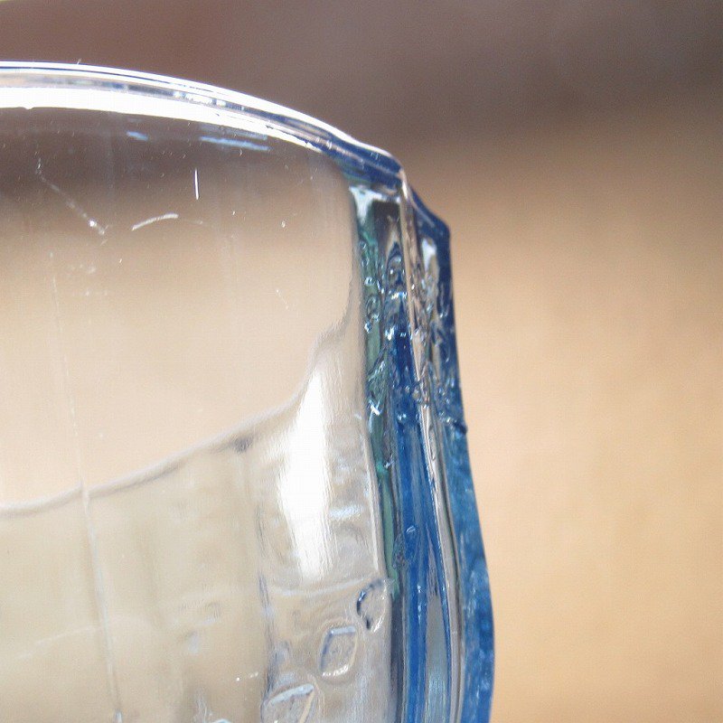 L ヴィンテージ 米国製 デプレッションガラス フェデラル マドリッド インディアナグラス プレート（26㎝×26㎝）ブルー 4個セット 激
