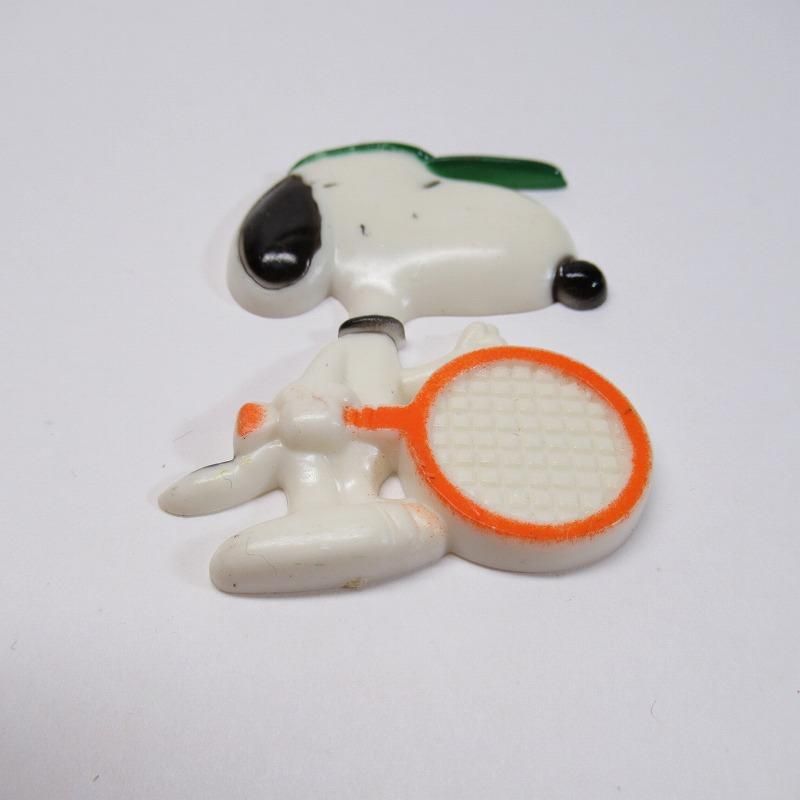 スヌーピー テニス オレンジラケットプラスチック製 マグネット スヌーピー テニス オレンジラケットプラスチック製 マグネット