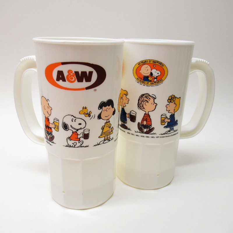 A&W スヌーピー ルートビア プラスチック製マグ