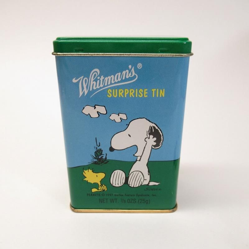 スヌーピー ホィットマン サプライズ ティン缶 バンザイ！ A PVC
