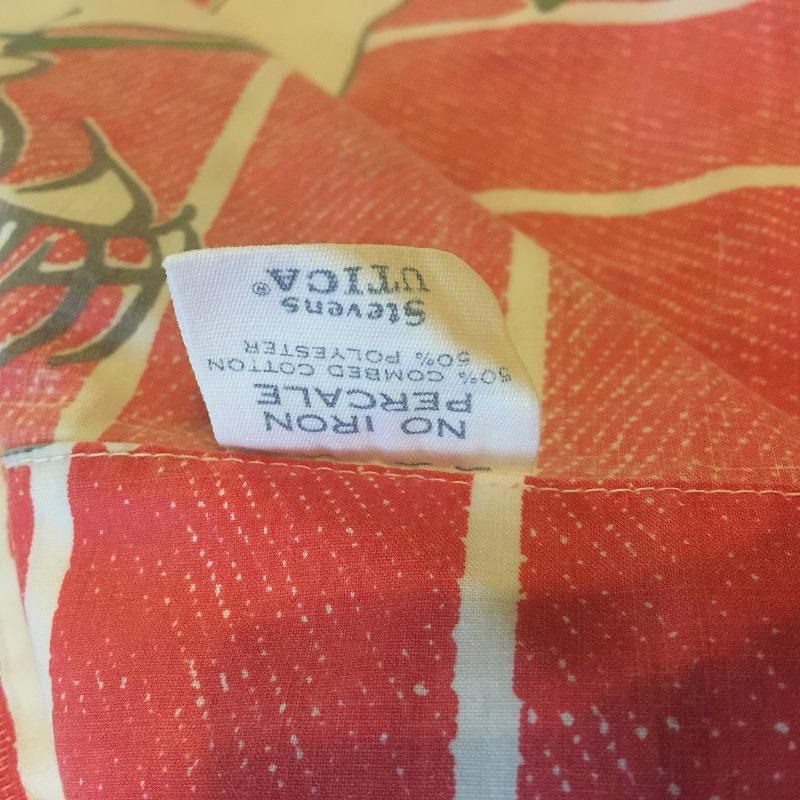 ヴィンテージシーツ スヌーピー デニム風 赤 フラット