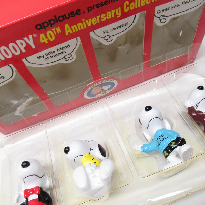 スヌーピー アプローズ社 40周年記念 PVCフィギュア4体セット 箱付き