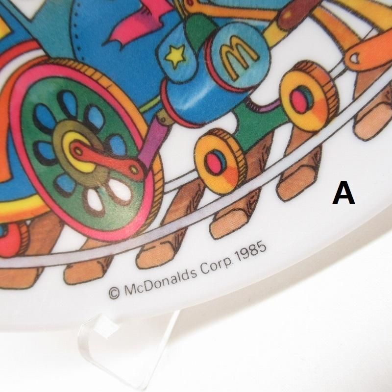 80' McDonald's Plastic Plate×4 マクドナルド絵皿 80' McDonald's Plastic Plate×4 マクドナルド絵皿