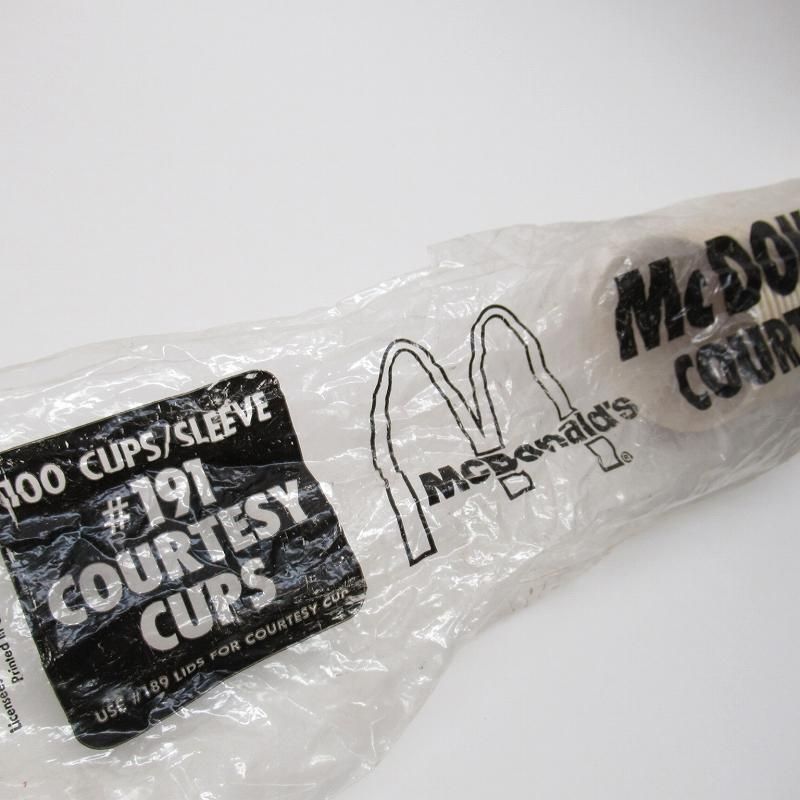 マクドナルド 1960～70年代 ロナルド ワックス加工 紙コップ