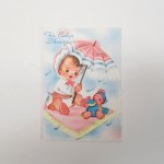 使用済  ヴィンテージカード 使用済 1950年代 出産祝い ベビー For Baby's Shower