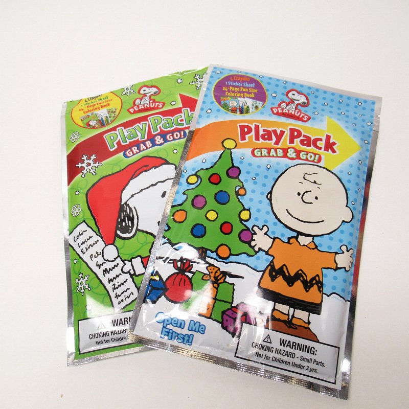 スヌーピー クリスマス Play Pack クレヨン＆塗り絵セット 2パック
