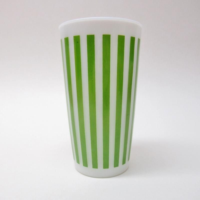 ヘーゼルアトラス キャンディストライプ タンブラー 緑