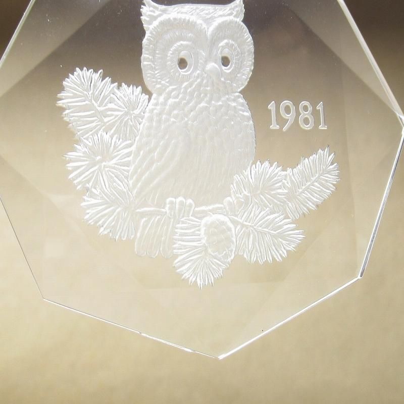 クリスマスオーナメント 1981年アクリル製オーナメント ふくろう