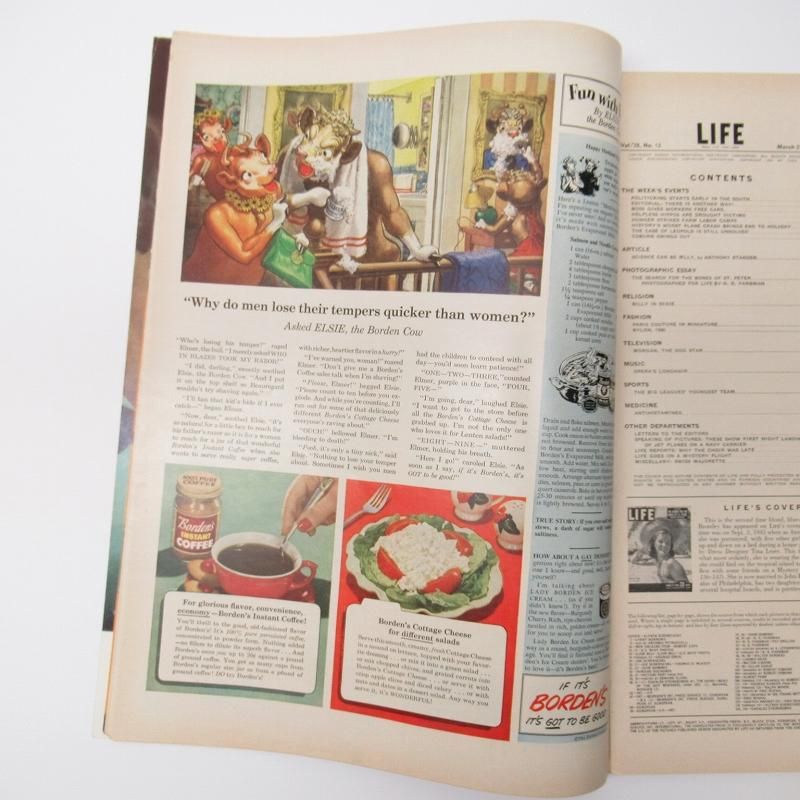 ライフマガジン LIFE誌 1950年 3月27日号 ミスターピーナッツ広告有
