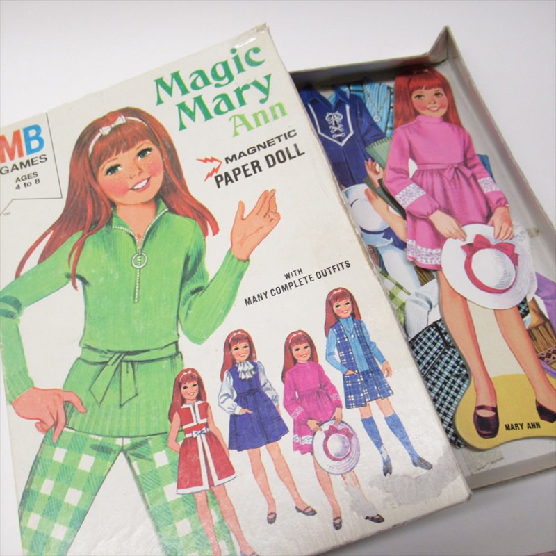ヴィンテージトイ Magic Mary Ann 紙製マグネット付き着せ替え人形セット ボックス付き