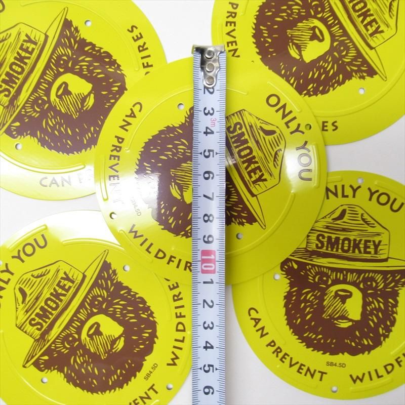新品 アメリカ直輸入 スモーキーベア警告看板メタルサイン アメリカ雑貨2 アメリカン レトロ ブリキ看板 SMOKEY BEAR ラウンド メタル